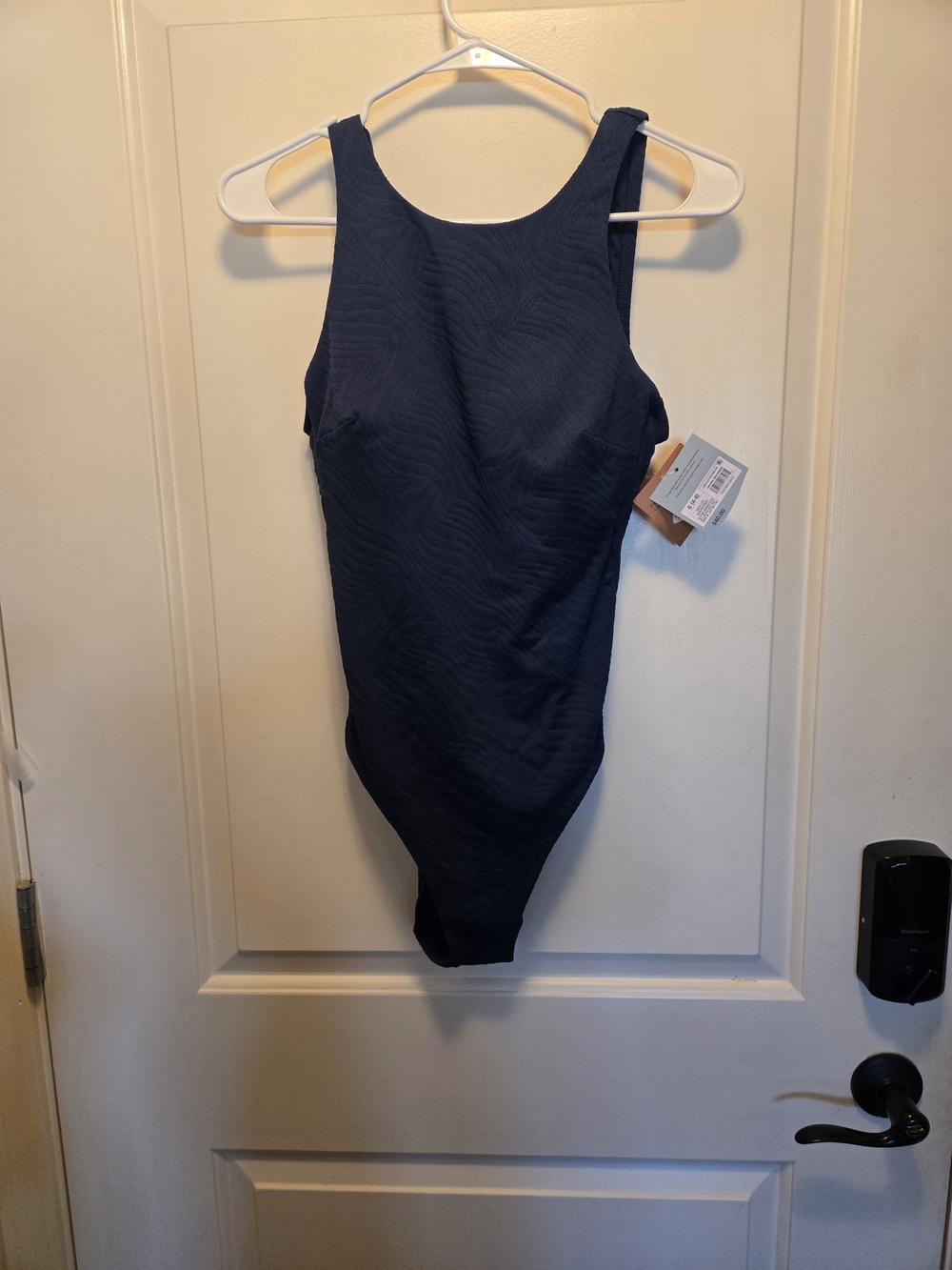NWT Shade & Shore Blue Textured One-Piece Swimsuit